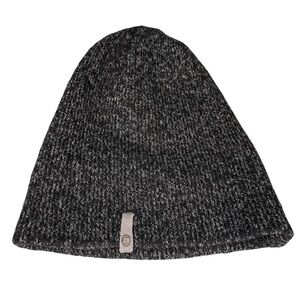 BULA black and heathered gray winter beanie skull cap merino wool‎ blend.